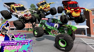 Monster Jam INSANE Racing, Freestyle and High Speed Jumps #13 | BeamNG Drive | Grave Digger