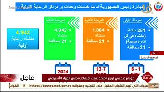 خلال 3 مراحل.. وزير الصحة يكشف آلية تطوير وحدات الرعاية الأولية بمختلف المحافظات