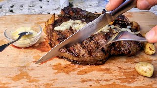 How to cook a Steak Cast Iron Skillet - Butter with Garlic  - Cooking with Tysy