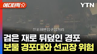 [에디터픽] 검은 재로 뒤덮인 경포..강릉 산불에 보물 경포대와 선교장 위험 / YTN