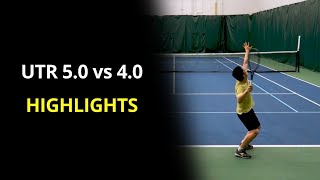 UTR 5 vs UTR 4 | Aggression on World Tennis Day (highlights)