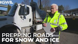 Portland Bureau of Transportation road crews prepare for snow and ice