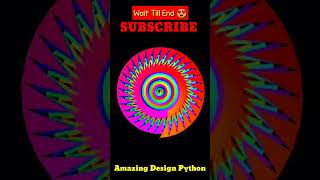 🐢🥰How To create rainbow spiral using the python turtle|Colorful Spiral Using Python turtle|#shorts|