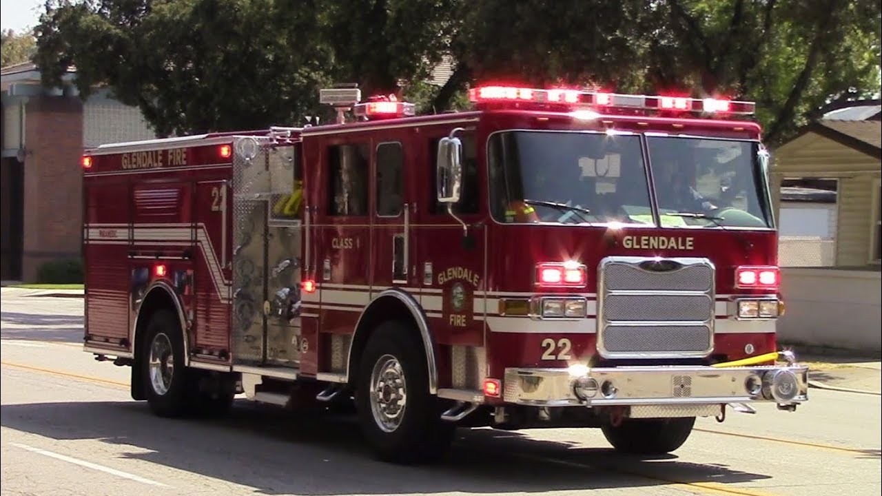 Glendale Fire Dept. NEW Engine 22 Respoding - YouTube