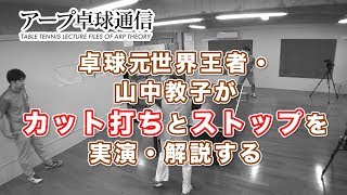 卓球元世界王者・山中教子がカット打ちとストップを実演・解説する（アープ卓球通信2019年10月号ダイジェスト動画）