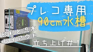 【プレコ水槽】90cm水槽立ち上げ#1　流木レイアウト？