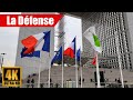 【4K】La Défense, Puteaux 🇫🇷 (Hauts-de-Seine) Walking Tour (Ultra HD 60fps)