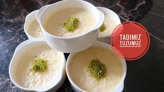 PİRİNÇLERİ HAŞLAMADAN ✅ YUMURTASIZ NİŞAŞTASIZ GERÇEK SÜTLAÇ TARİFİ - TADIMIZTUZUMUZ