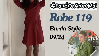 Comment j'ai cousu la robe 119 du Burda Style de Septembre 2024, un vrai plaisir cette robe!