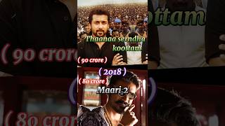 Surya VS Dhanush Worldwide Collection #shorts #dhanush #viral #surya #kanguva #leo #trending