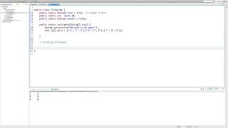 Java: Tic Tac Toe (Part1)