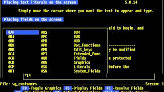 FilePro - Chapter 2 - Define Screens Optional Extended Features