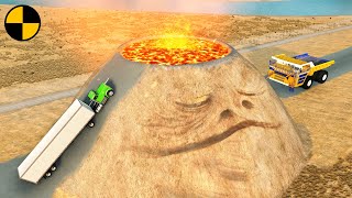 Cars vs Volcano 😱 BeamNG.Drive