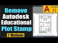 How to Remove Autodesk Educational Plot Stamp in AutoCAD | Class 31 Urdu/Hindi