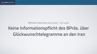 Fall des Monats – März 2024 (BVerwG Urteil vom 09.11.2023 – 10 C 4/22)