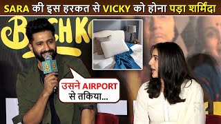 Vicky Kaushal Embarrassed As Sara Ali Khan Picked Up Pillow From Airport Lounge