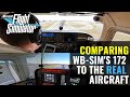 Comparing Microsoft Flight Simulators WB SIM C172 Enhancement vs the REAL 172!