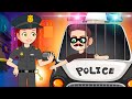 PoliceGirl Song 👮‍♂️🚓🚨 | + More Nursery Rhymes by Funny Family Kids Songs