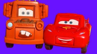 McQueen VS Mater Face-Off How Do Popular Toys Compare? Disney Pixar Cars 2 Toy Review Race Changers