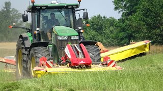 John Deere 7250 R | Pöttinger Novacat A10