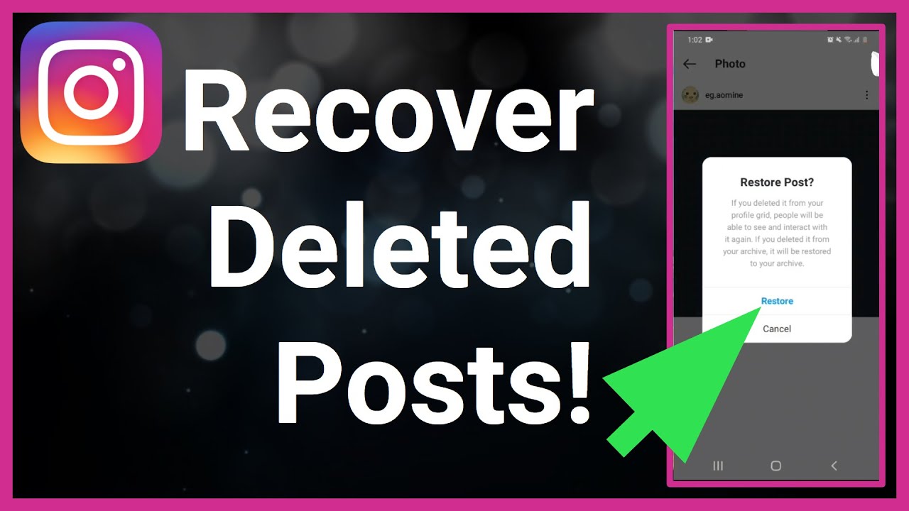 How To Recover Deleted Instagram Posts - YouTube