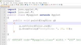 Font Color setColor in Java Applet (Hindi)