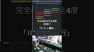 【初心者向け音楽理論入門編22】お前も「Ⅱ-Ⅴ-Ⅰ」使わないか？音楽で最も重要なコードの流れ。【エモい曲／作曲／かっこいい／ボカロ／初心者／DTM／打ち込み／MIDI／コード進行】#shorts