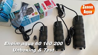 Eheim aqua 60 160 200 filtry wewnętrzne narożne Unboxing \u0026 Test