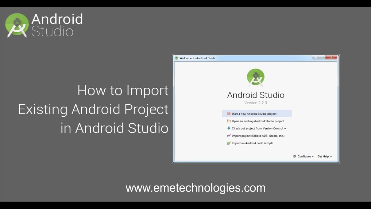 How To Import A Project In Android Studio - Android Tutorial - YouTube