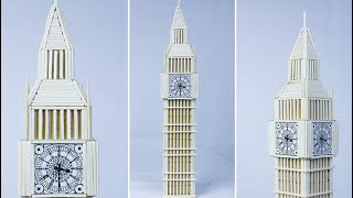 DIY Big Ben Matchstick Model | How To Make Big Ben Clock Tower With Match Sticks from Scratch | DIY