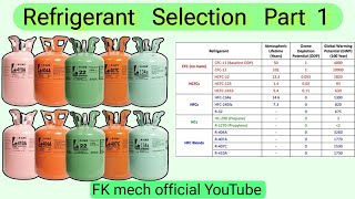 Refrigerant Selection Part 1 || Refrigerant Safety Properties