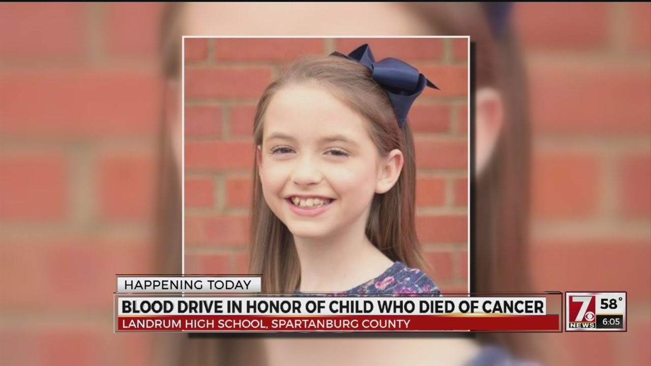 Blood Drive In Honor Of Child Who Died Of Cancer - YouTube