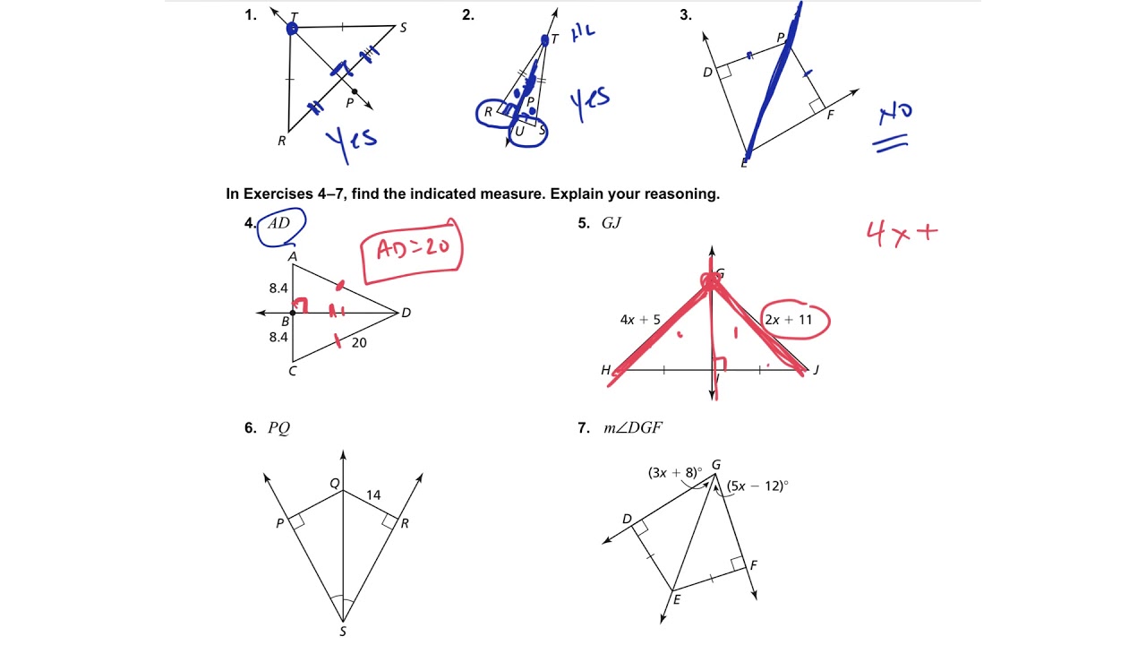 Geometry Perpendicular Bisectors & Angle Bisectors - YouTube