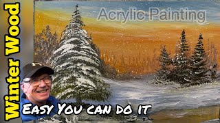 Beginners Easy Landscape Painting -- Acrylic Painting Made Easy!