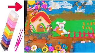 Kids Super Clay Art ।। DIY clay art Wall Hanging।।Air Dry clay।। Kids Clay Craft।। Manha's Creation