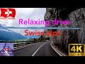 Driving in Switzerland: Swiss alpine roads to Lauterbrunnen in 4K with relaxing music.