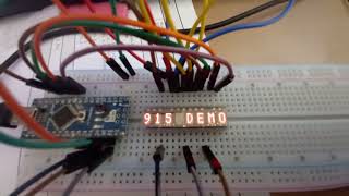 Vintage LED display HCMS-2915 running demo