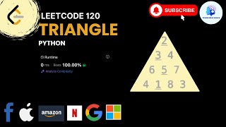 🔥Leetcode 120 - Triangle - Python - (DP) Dynamic Programming #faang #leetcode #coding🏆 #python