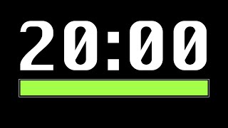 20 Minute Timer [ Progress Bar ] - 4K 60 FPS