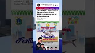 Festival Bandeng Rawa Belong #seputarpublik #beritaterkini #infopublik #news #rawabelong