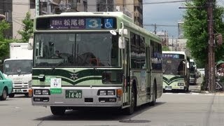 ずらずらと3台　京都市バス1440号車・6421号車・1510号車　2012/6/13