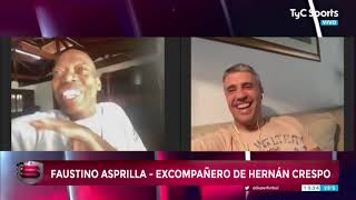 Desopilante cruce entre Hernán Crespo y Faustino Asprilla