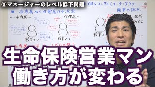 レベルが低下している管理職により変化する生命保険営業マンの働き方【生命保険営業】| vol.574