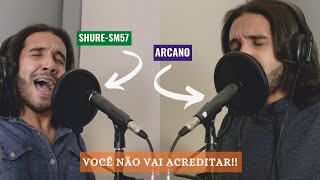 Microfone Shure SM57 vs ARCANO Renius 7 | TESTE | REVIEW | Qual é melhor? | Cantando