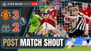 NUFC LIVE PREMIER LEAGUE MATCH REACTION | Manchester United 3-2 Newcastle United