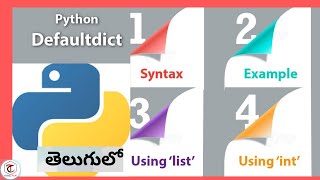 # Intermediate python tutorial |defaultdict in Python (TELUGU)|Collections|Coding tricks by swetha