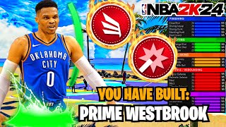 THE BEST PRIME RUSSELL WESTBROOK BUILD IN NBA 2K24 NEXT GEN | REBIRTH POINT GUARD BUILD 2K24