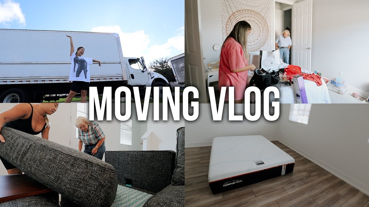 MOVING VLOG: Packing Up My Room, Putting Together The New Couch + First ...