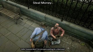 This is How The Fake Blind Beggar Robs NPCs (All Outcomes) - Red Dead Redemption 2