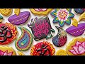 diwali satisfying cookie decorating of diwali cookies with royal icing